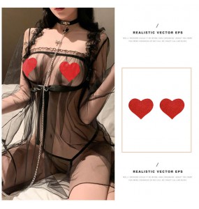 FEE ET MOI - Nipple Sticker Accessories (Red Heart-shaped)